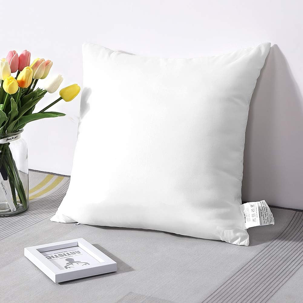 Premium Throw Pillow Insert Square Form Cushion Stuffer for Couch, Sofa, Bed - Indoor Decorative Pillows Inserts 16X16 Inch