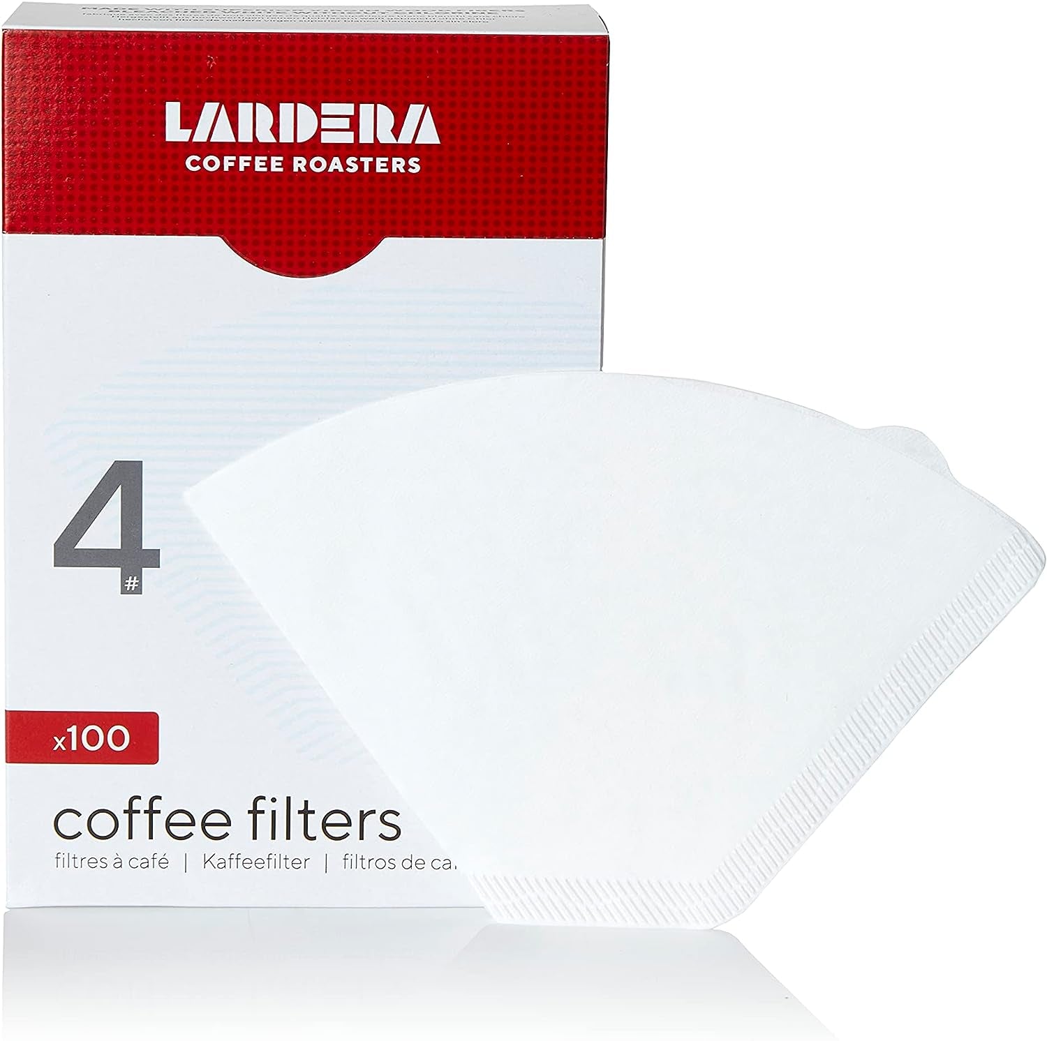 #4 Oxygen-Bleached White Coffee Filters (3 Boxes, 300 Filters) Compatible with Moccamaster and All Automatic Coffee Makers