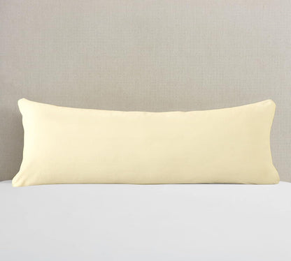 Micromink, Faux Fur, Faux Suede, Faux Velvet Pillow Cover (21"X54" Body Pillow Cover, Baby Yellow)