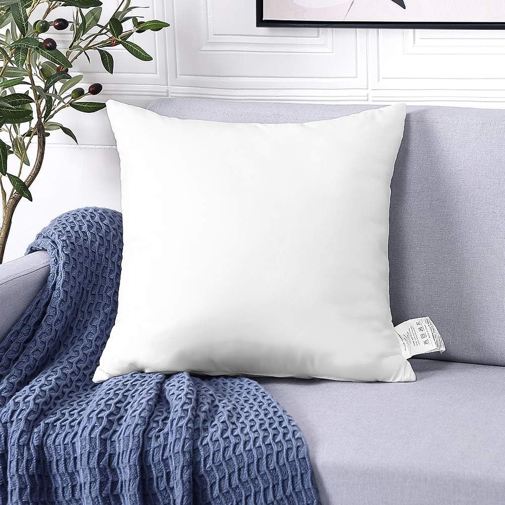 Premium Throw Pillow Insert Square Form Cushion Stuffer for Couch, Sofa, Bed - Indoor Decorative Pillows Inserts 16X16 Inch