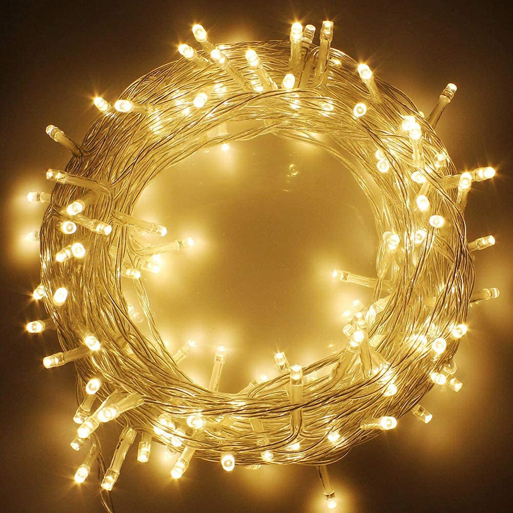 , 200 LED String Light for Christmas Tree,66 Ft Indoor Outdoor Wedding Party Bedroom Multicolor Plug in String Lights 8 Modes Waterproof.