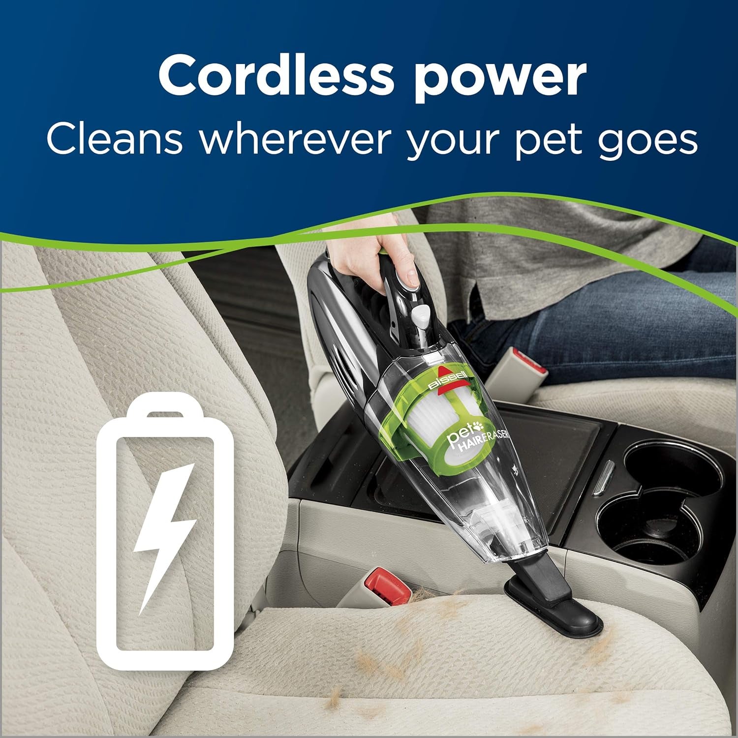 , 1782 Pet Hair Eraser Cordless Hand and Car Vacuum