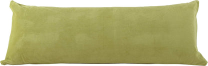 Micromink, Faux Fur, Faux Suede, Faux Velvet Pillow Cover (21"X54" Body Pillow Cover, Baby Yellow)